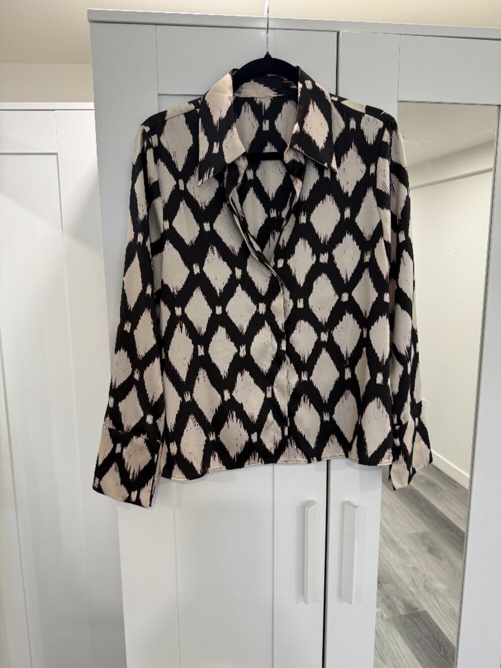 MANGO faux silk shirt (Size M)